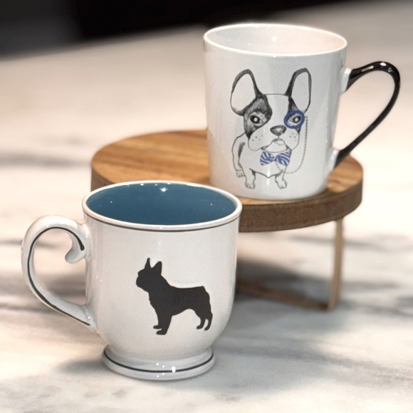 French Bulldog / Frenchie Set of 2 Coffee Mugs. - Picture 1 of 5